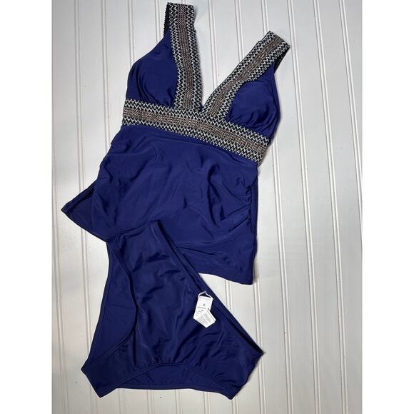 NWT Cupshe Swimsuit Bathing Suit Cheeky 1 PC & Tankini & High-Cut BUNDLE Size S - Picture 3 of 8